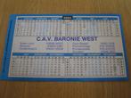 sticker Kalender 1991 C.A.V. Baronie West Etten Leur Hoeven, Ophalen, Zo goed als nieuw, Bedrijf of Vereniging