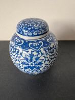 Vintage blauw witte gemberpot 8 cm, Antiek en Kunst, Antiek | Keramiek en Aardewerk, Ophalen of Verzenden