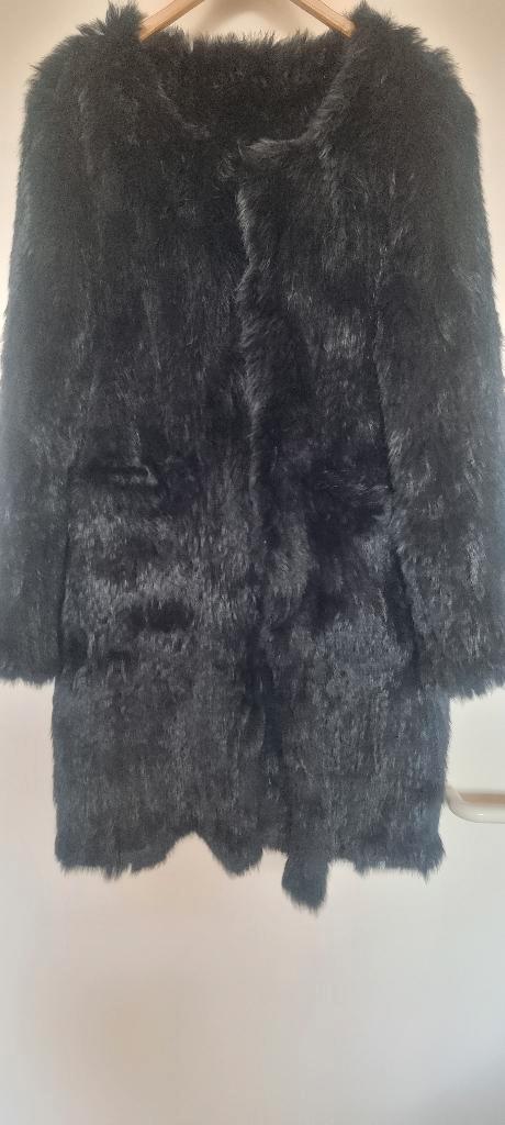 Nieuwe gebreide bont vest, Kleding | Dames, Jassen | Winter, Nieuw, Maat 36 (S), Zwart, Verzenden