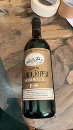 Château Grand Joffre Bordeaux 1986, Gebruikt, Frankrijk, Ophalen of Verzenden, Rode wijn
