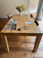 Massief eiken tafel 220 x 100 cm. 78 cm hoog, Huis en Inrichting, Tafels | Eettafels, Gebruikt, 100 tot 150 cm, 200 cm of meer