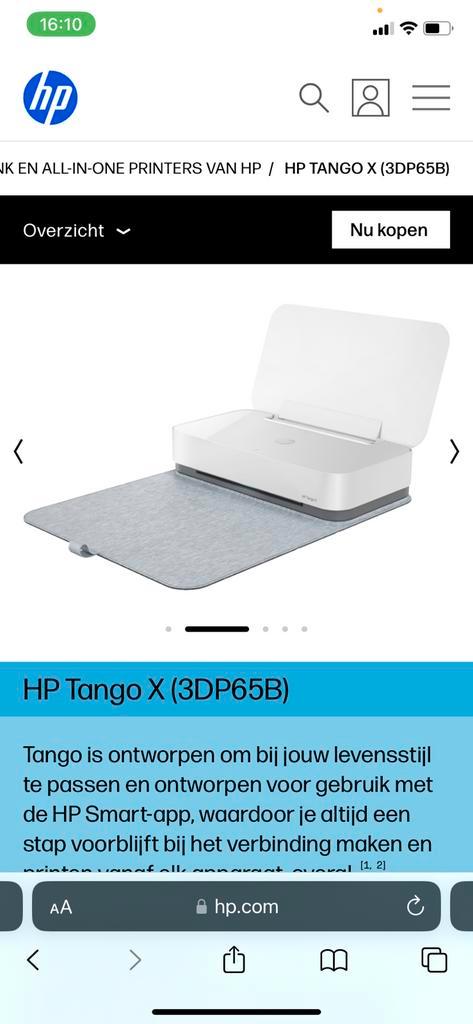 HP Tango X printer wit, Computers en Software, Printers, Zo goed als nieuw, Printer, Ophalen