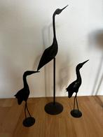 Metalen Reiger Beeld Set van 3 Woondecoratie vogel, Ophalen of Verzenden
