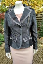 TENDENZA stoer getailleerde blazer met details Maat 38 (TH5), Jasje, Grijs, TENDENZA, Maat 38/40 (M)