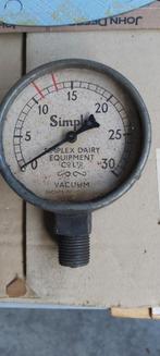 Simplex dairy equipment vacuum meter, Ophalen, Gebruikt