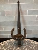 Gietijzeren wand kandelaar, kaarsenhouder (210325c), Ophalen of Verzenden, Gebruikt, Metaal, 25 tot 50 cm