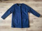 H&M lange wollen jas - Maat 42, H&M, Blauw, Maat 42/44 (L), Ophalen of Verzenden