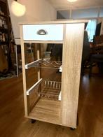 Keukentrolley-Hout/Wit, Ophalen, Zo goed als nieuw