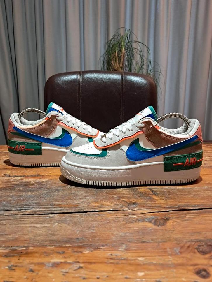 Nike Air Force 1 Shadow Premium 'Signal Blue' Size 36,5, Kleding | Dames, Schoenen, Gedragen, Sneakers of Gympen, Wit, Ophalen of Verzenden