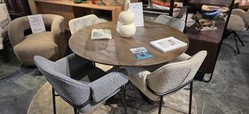 Ronde Eettafel 130 cm – Bruin - Nieuw in DoosExtra Voordelig beschikbaar voor biedingen