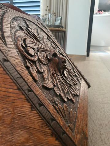 3 D hard houten leeuwen kop  beschikbaar voor biedingen