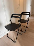 IKEA NISSE klapstoel zwart (2 stuks)  nu: VIHALS, Ophalen, Twee, Zwart, Zo goed als nieuw