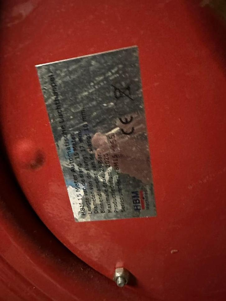 HBN Lucht slang 15 meter, Doe-het-zelf en Verbouw, Compressors, Zo goed als nieuw, 10 bar of meer, Mobiel, Ophalen