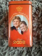 Blikje WA & M  twee flessen Juliana & Beatrix Glas P en M, Verzamelen, Koninklijk Huis en Royalty, Ophalen of Verzenden, Gebruikt
