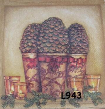 Servetten decoupage/bullet journal – dennenappels L943 beschikbaar voor biedingen