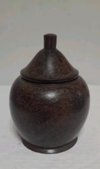 Batik houte amsterdamsche school dekselpotje. Pelikaan, Ophalen of Verzenden