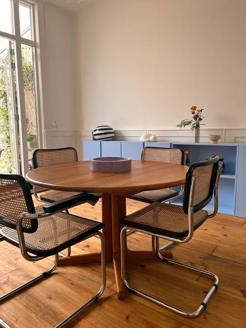 Mid Century Deens design uitschuifbare eettafel, Huis en Inrichting, Tafels | Eettafels, Gebruikt, 50 tot 100 cm, 100 tot 150 cm