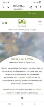 Webshop voor duurzame verbruiksartikelen. BioGoed, Zakelijke goederen, Exploitaties en Overnames