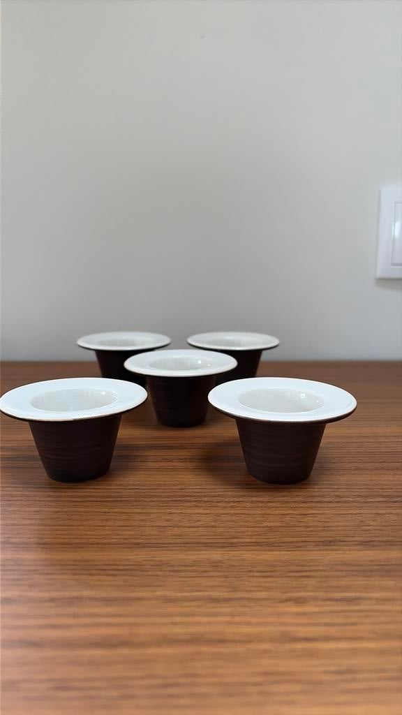 5 eierdopjes Jubilant engobe Fris Edam, Antiek en Kunst, Ophalen of Verzenden