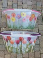 2x wasmand bloem, Ophalen of Verzenden, Roze