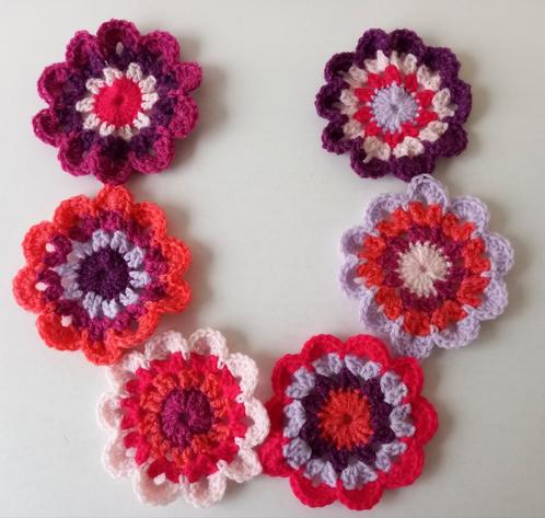 Gondas Creaties Bloemen Retro roze, lila, paars decoratie, Huis en Inrichting, Woonaccessoires | Wanddecoraties, Nieuw, Ophalen of Verzenden