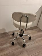 Tabouret / kruk stoel - wit (schoonheidsspecialiste), Huis en Inrichting, Ophalen, Gebruikt, Wit, Metaal