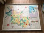 wandkaart provincie Overijssel en andere provincies, Ophalen of Verzenden, Aardrijkskunde