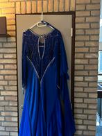 Blauwe dansjurk te koop, Ophalen of Verzenden, Zo goed als nieuw, Blauw, Onder de knie