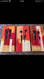 Abstracte Schilderijen - Triptiek, Antiek en Kunst, Kunst | Schilderijen | Klassiek, Ophalen