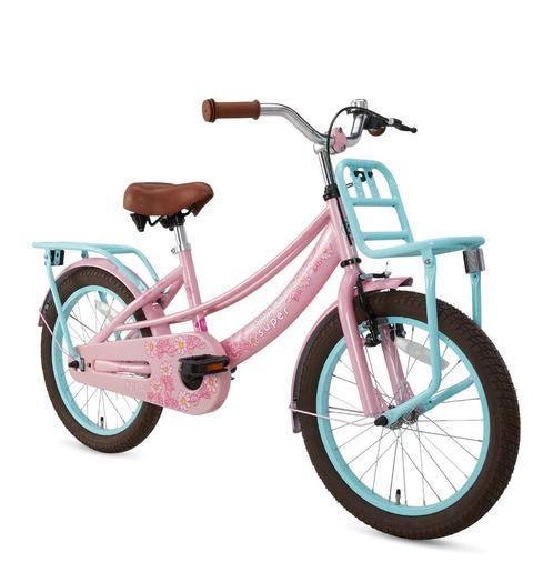Actie! Meisjesfiets SuperSuper Lola 18 inch. Roze Turquoise, Fietsen en Brommers, Fietsen | Driewielers, Nieuw, Ophalen