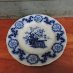 Antiek bord blauw wit Engels S. Keeling & Co Pagoo porselein, Ophalen of Verzenden