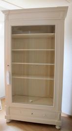 vitrine kast brocant wit, Ophalen, Gebruikt, 100 tot 150 cm, 150 tot 200 cm