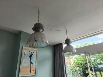 Stoere industriële hanglampen, set van 2, in topstaat! beschikbaar voor biedingen