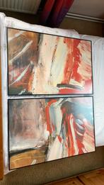 2-luik lijst met moderne kunst, Antiek en Kunst, Kunst | Schilderijen | Modern, Ophalen of Verzenden