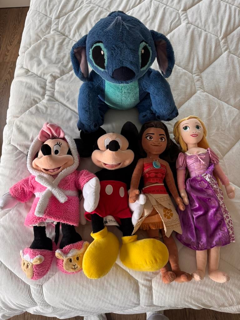 Disney knuffels 5 stuks, Ophalen of Verzenden, Zo goed als nieuw, Overige typen