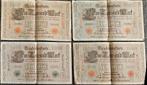 4 maal 1000 mark duitsland 1910, Postzegels en Munten, Bankbiljetten | Europa | Niet-Eurobiljetten, Ophalen of Verzenden