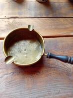 koper asbak met houten steel, Antiek en Kunst, Antiek | Koper en Brons, Ophalen of Verzenden