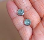925 zilveren oorstekers/oorknopjes met natuurlijke Apatiet, Sieraden, Tassen en Uiterlijk, Oorbellen, Nieuw, Knopjes of Stekers
