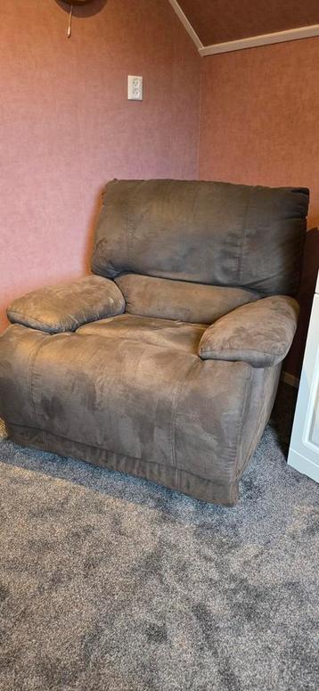 brede draaibare relaxfauteuil met schommelfunctie grijs beschikbaar voor biedingen