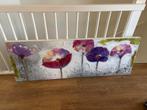 Schilderij met relief van bloemen 170x60cm, Huis en Inrichting, Woonaccessoires | Schilderijen, Tekeningen en Foto's, Ophalen