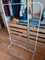 Kledingrek wit hoog model, Ophalen, Gebruikt