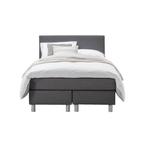 Boxspring Alta - Donkergrijs- 120 x 200 cm, Ophalen, Eenpersoons, Zo goed als nieuw, 120 cm