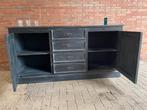 Dressoir 195 CM kleur Oud zwart geschilderd nu extra actie, 150 tot 200 cm, Nieuw, Ophalen of Verzenden, 3 of 4 laden