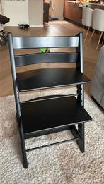 Stokke tripp trapp zwart, Kinderen en Baby's, Kinderstoelen, Ophalen, Zo goed als nieuw, Meegroeistoel