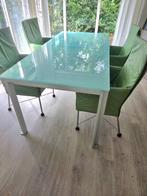 Glazen eettafel uitschuifbaar  Bontempi Casa, Ophalen, 50 tot 100 cm, Zo goed als nieuw, Vijf personen of meer