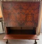 Art Deco cocktailkast van wortelnotenhout, Huis en Inrichting, Kasten | Buffetkasten, Ophalen, Gebruikt, Met deur(en), 50 tot 100 cm