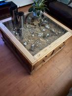 Massieve Salontafel 100 x 100cm, Ophalen, 50 tot 75 cm, Vierkant, Zo goed als nieuw