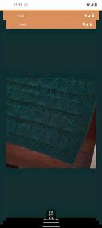 Nieuw gebreid baby dekentje warm donkergroen, Ophalen of Verzenden, Nieuw, Wieg