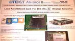 Lite-On WN2302A-F4 Atheros AR5005GS MiniPCI netwerkkaart, Ophalen of Verzenden, Zo goed als nieuw, Intern, Atheros LITE-ON