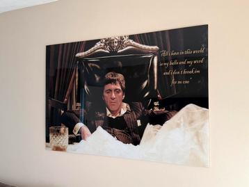 Scarface schilderij plexiglas beschikbaar voor biedingen